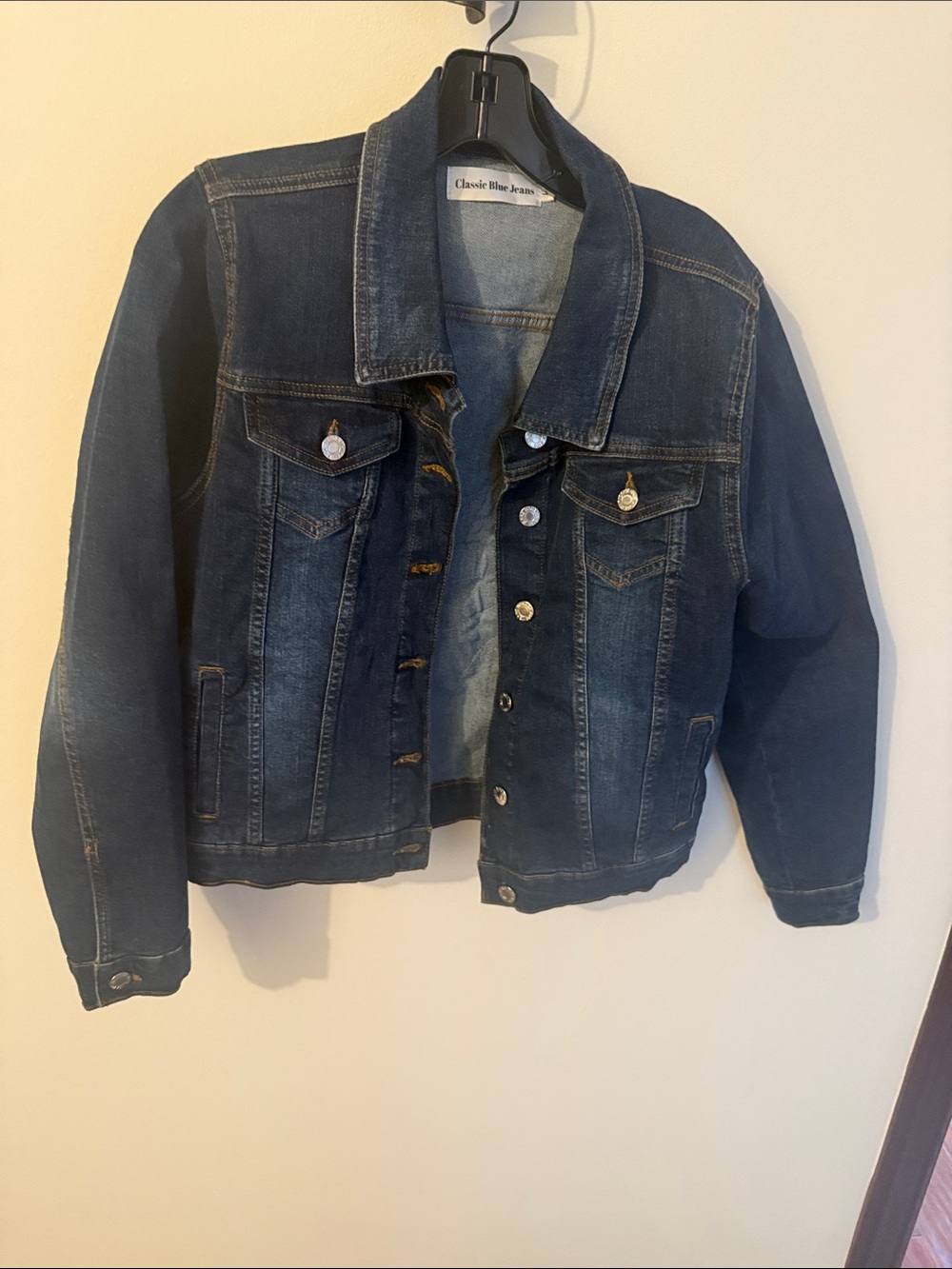 Classic Blue Denim Jacket - Dark Wash